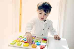 boy learning alphabet